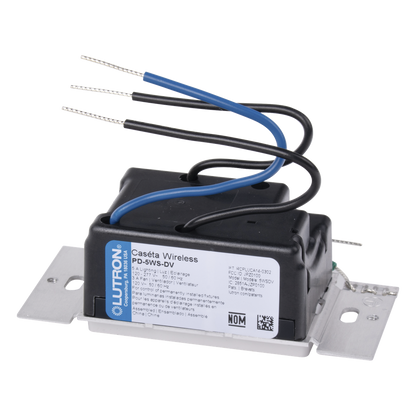 Interruptor de pared inteligente on/off Caseta Wireless, voltaje dual 120/277 V, 5 A en LED, sin cable neutro, compatible con controles Pico y Smart