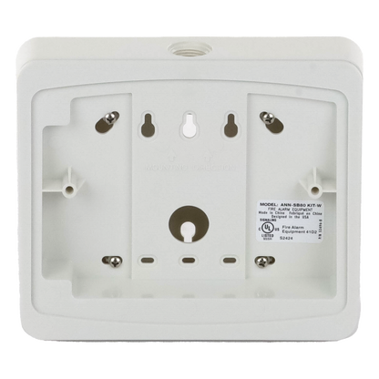 Kit de caja de montaje en superficie color blanco con cuña de visualización angulada de 15 grados para anunciador remoto