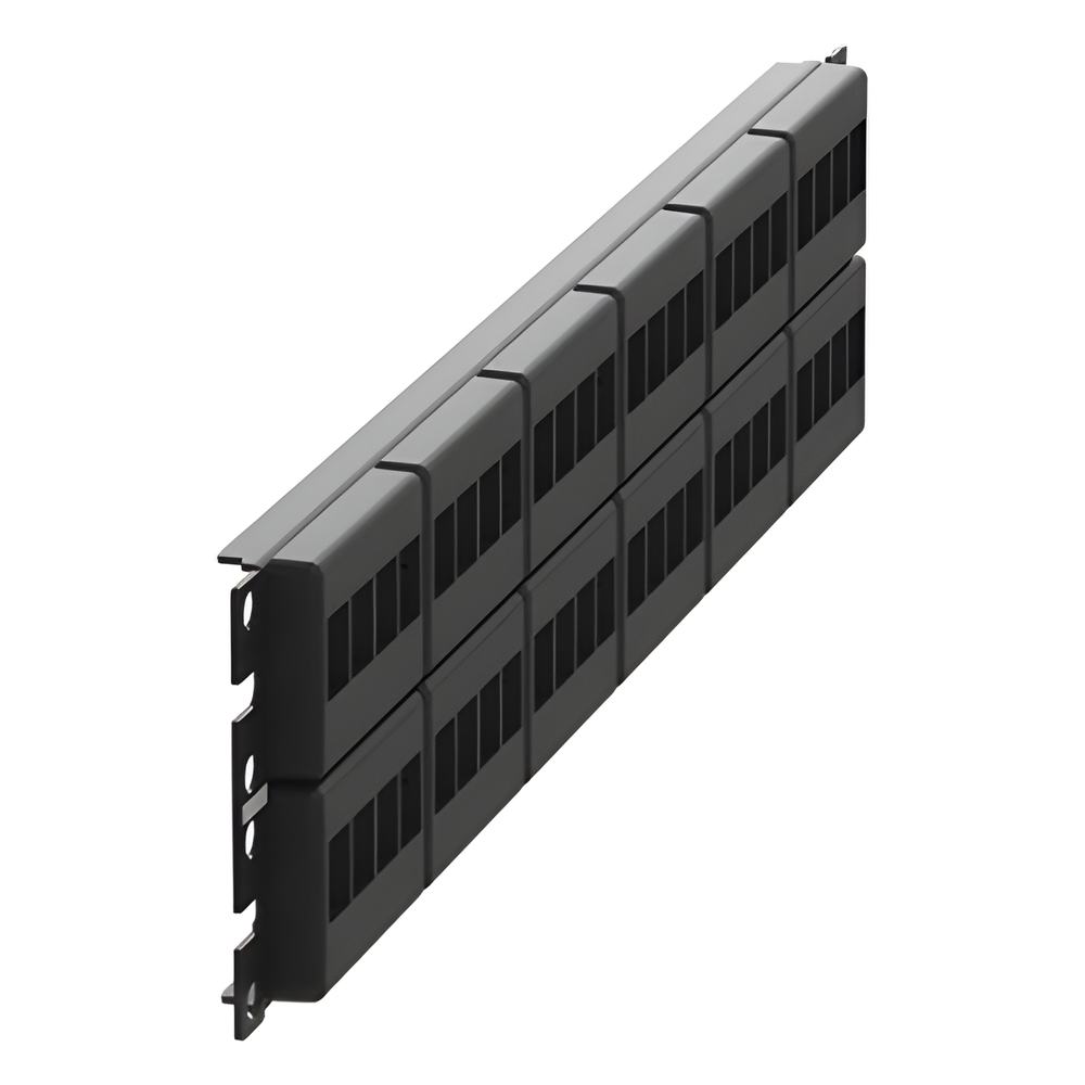 Panel de Parcheo Modular Keystone (Sin Conectores), de 48 Puertos, Identificación con Etiqueta Adhesiva, 2UR