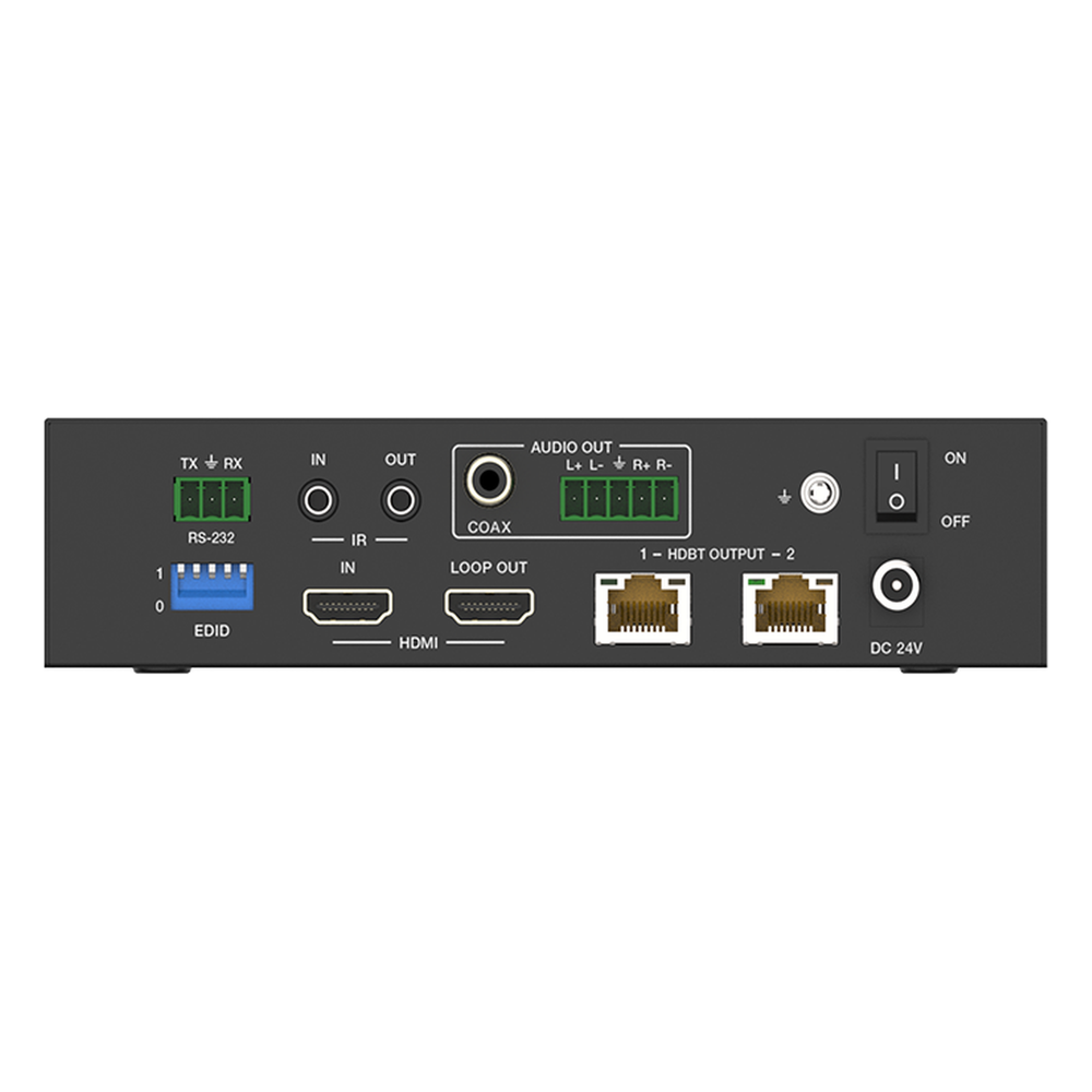 Splitter mas Extensor de Video | 1x2 | ProAV | HDBaseT™ | 120m en 4K@60Hz | 150m en 1080p@60Hz | Cat6/6a/7 | Gestión Avanzada EDID | Control IR y