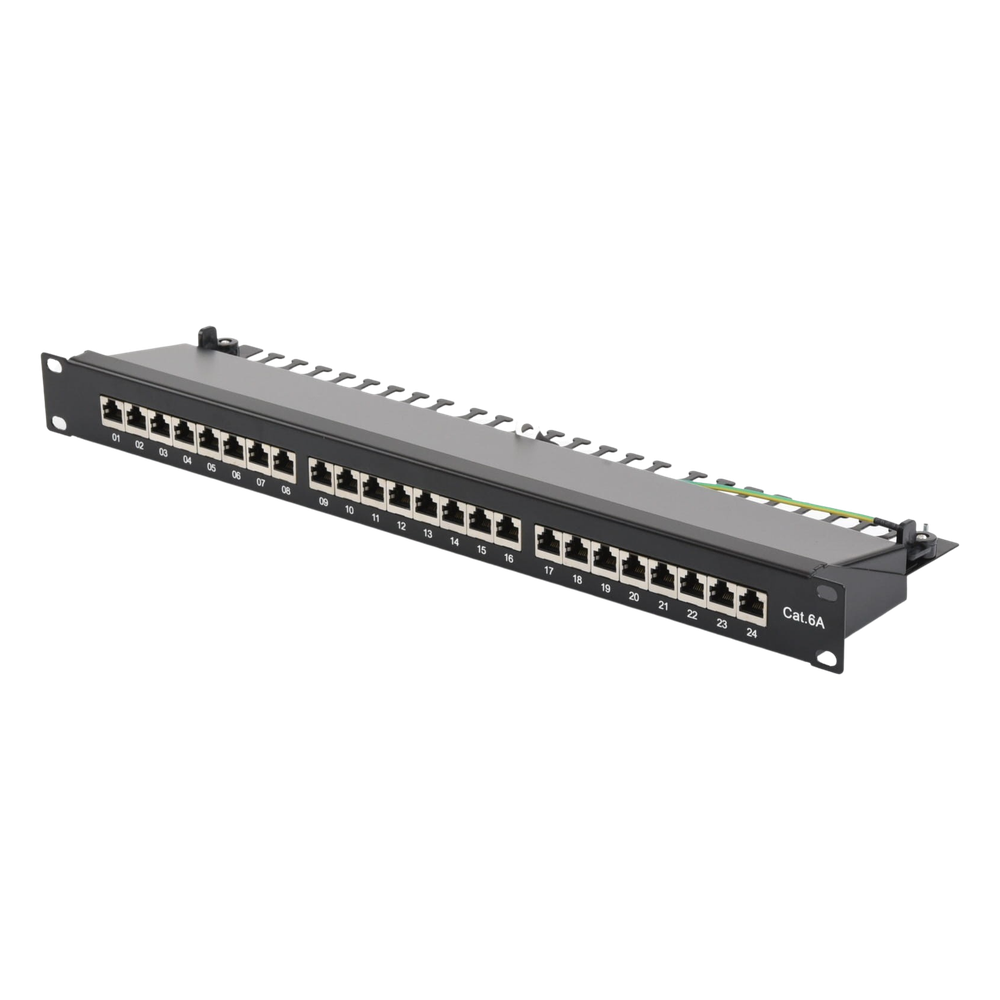 Panel de Parcheo de Impacto (110) Blindado de 24 Puertos Cat6A
