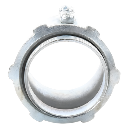 Conector 3/4" (19mm) pared delgada con tornillo tipo americano galvanizado etiqueta verde