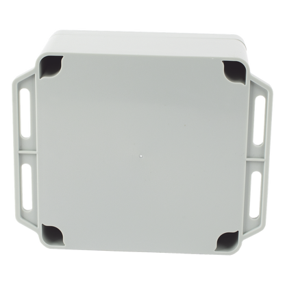 Gabinete Plástico Gris para Exterior (IP65) de 120 x 120 x 60 mm Cierre por Tornillos.