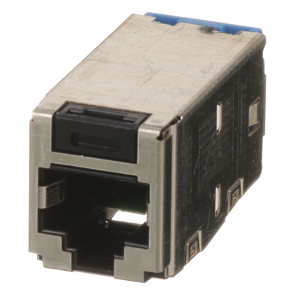 Conector Jack RJ45 Blindado, Estilo TG, Mini-Com, Categoría 6A, de 8 Posiciones y 8 Cables, Color Negro