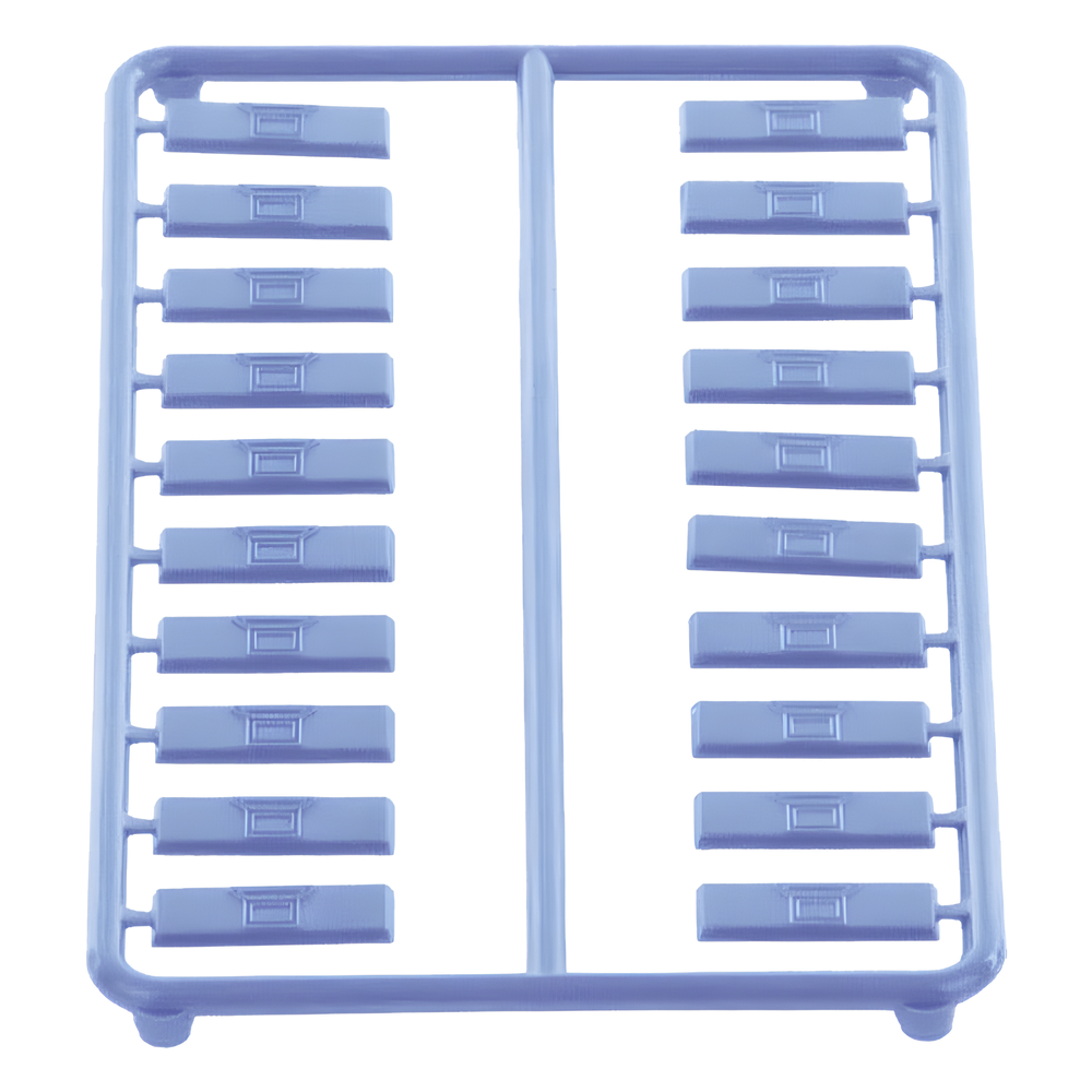 Paquete de 100 Iconos de Datos de Instalación a Presión, Para Jacks Mini-Com de Panduit, De Plástico, Color Azul