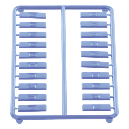 Paquete de 100 Iconos de Datos de Instalación a Presión, Para Jacks Mini-Com de Panduit, De Plástico, Color Azul