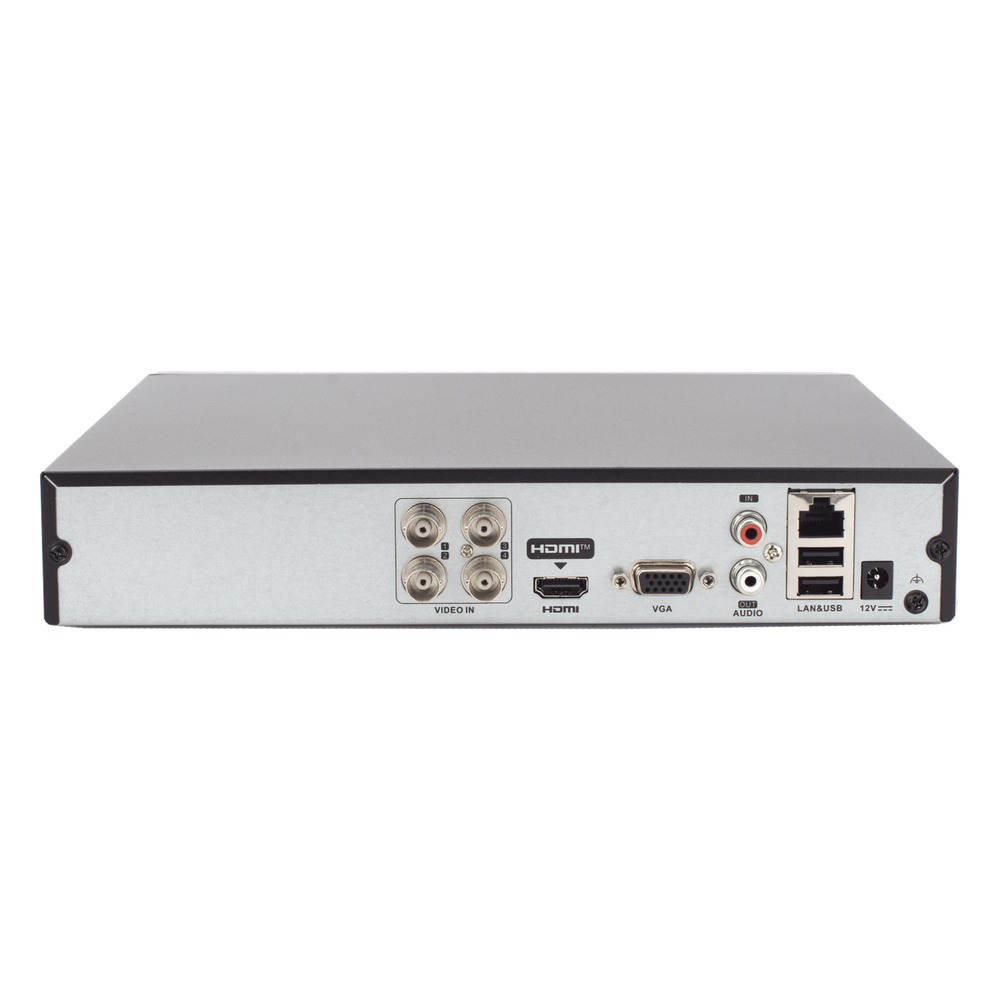 DVR 4 Canales TurboHD + 1 Canal IP / 2 Megapíxel (1080p) Lite / Acusense Lite (Evita Falsas Alarmas) / Audio por Coaxitron / 1 Bahía de Disco Duro