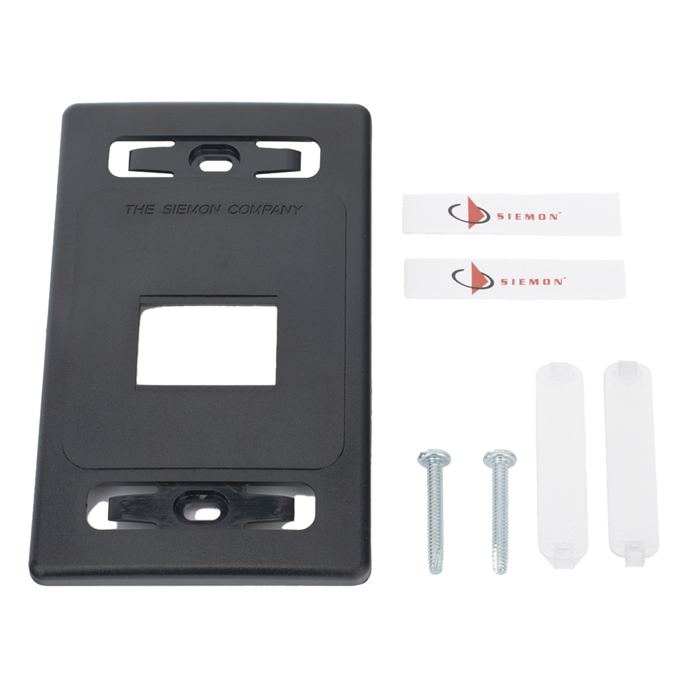 Placa de Pared Modular MAX, de 2 Salida, Color Negro