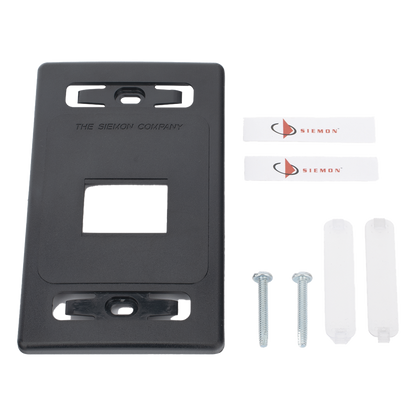 Placa de Pared Modular MAX, de 2 Salida, Color Negro
