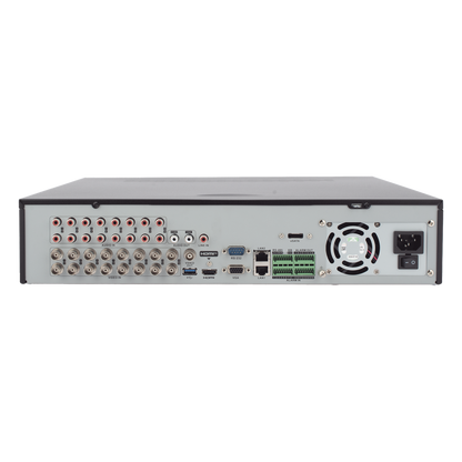 DVR 16 Canales TurboHD + 8 Canales IP / 3K / 5 Megapixel / 8 Bahías de Disco Duro / 16 Entradas de Audio Fisicas (Microfono por Separado) / Audio por