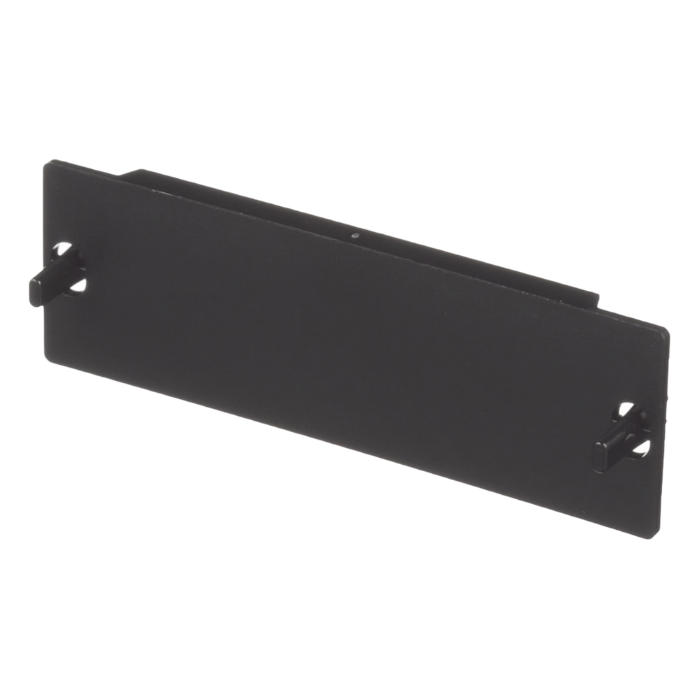 Placa Ciega FAP, Para Reservar Espacio de Uso Futuro en Paneles de Fibra Óptica, Color Negro