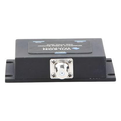 Divisor de Potencia Coaxial 2 Vías / 698-2700 MHz / 75 Ohm / Pérdida por División 3 dB / Aislamiento ≥20 dB / Conector F-hembra / Diseño Microstrip