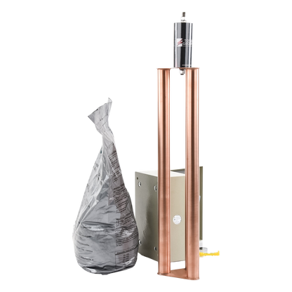 Kit de puesta a tierra de 100 Amperes con Electrodo, Filtro, Acoplador y Compuesto H2Ohm.