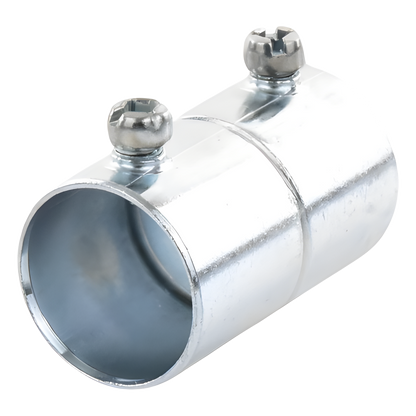 Cople 3/4" (19mm) Pared Delgada Con Tornillo (Tipo Americano) Galvanizado, Etiqueta Verde.