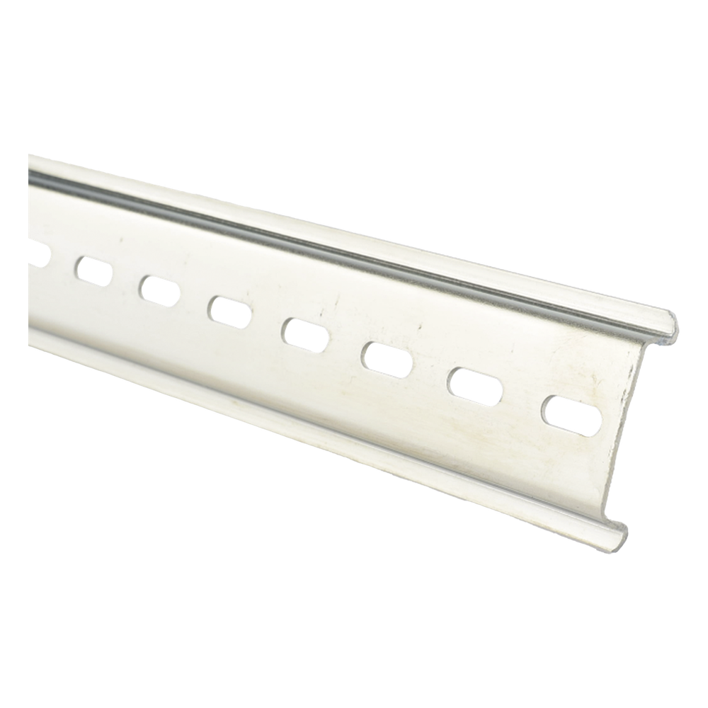 4 Rieles DIN Estándar de 35 mm Ranurado / 25 cm de longitud / Fabricado en Acero