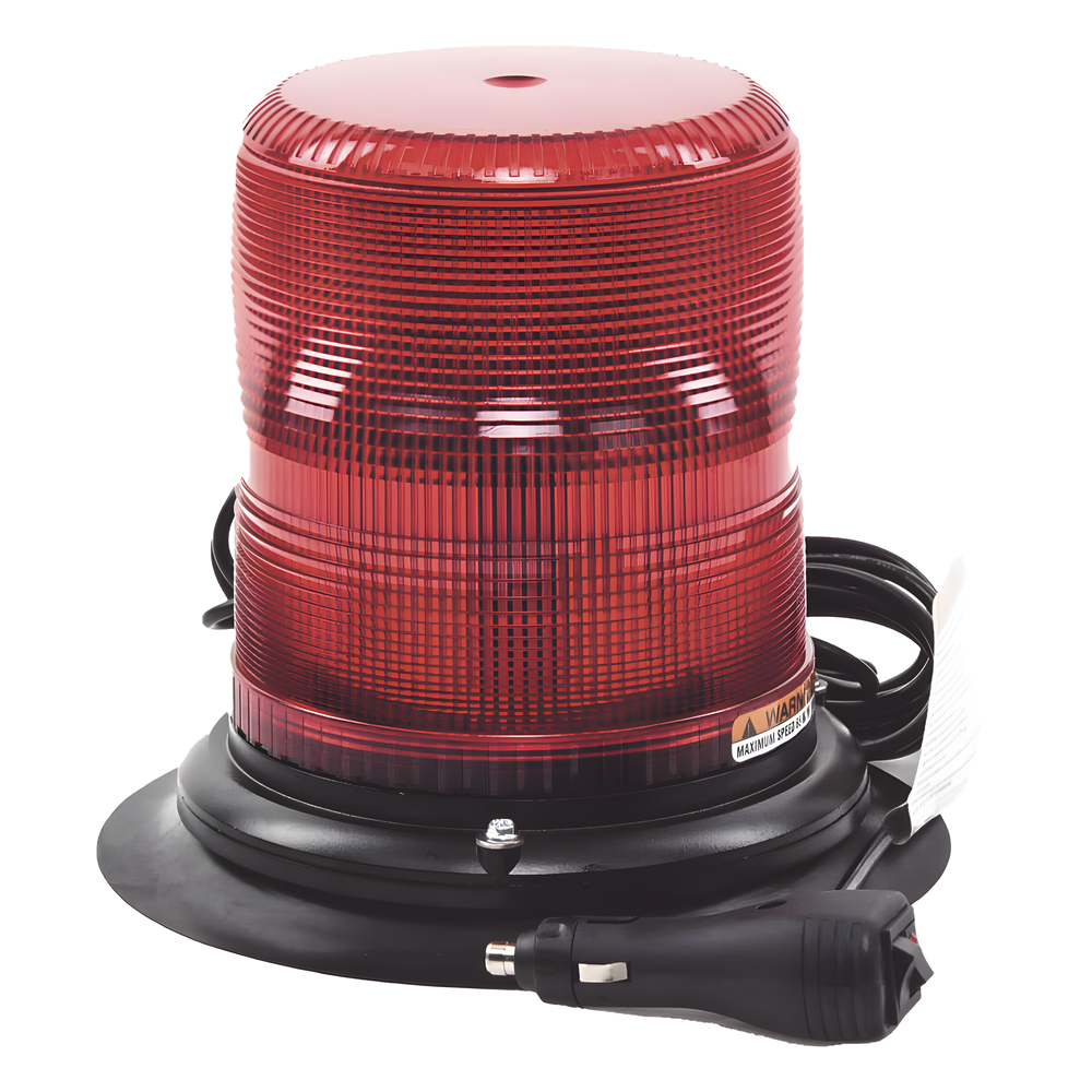 Baliza LED color rojo con montaje magnético de succión de 7" de altura