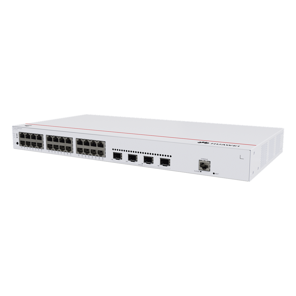 Switch de Distribución/Core Gigabit Administrable Capa 3 / 24 puertos 10/100/1000 Mbps / 4 Puertos 10GE SFP+ Uplink / ERPS / Rutas Estáticas / iStack