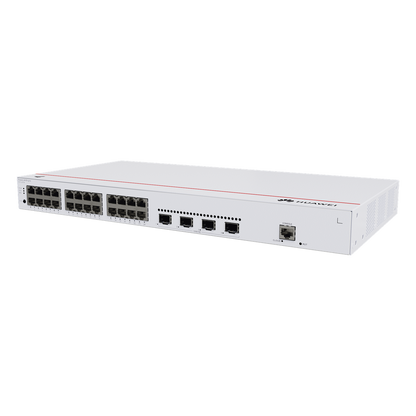 Switch de Distribución/Core Gigabit Administrable Capa 3 / 24 puertos 10/100/1000 Mbps / 4 Puertos 10GE SFP+ Uplink / ERPS / Rutas Estáticas / iStack