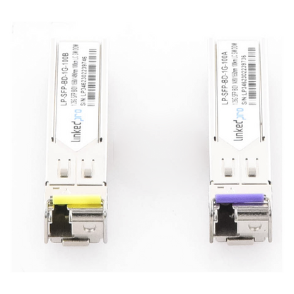 Transceptores Ópticos Bidireccionales SFP (Mini-Gbic) / Monomodo 1490 & 1550 nm / 1.25 Gbps / 1000BASE-BX / Conector LC/UPC Simplex / DDM / Hasta 100