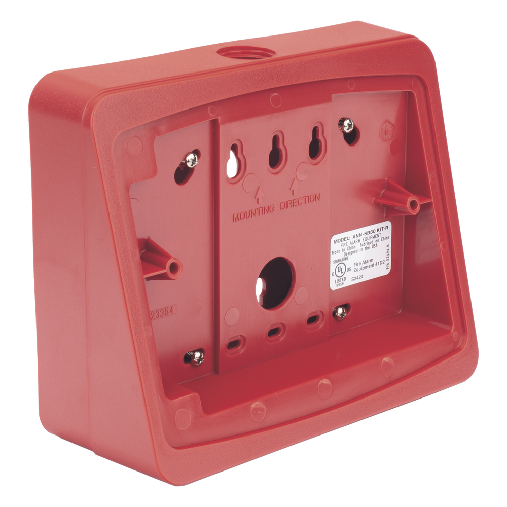 Kit de caja de montaje en superficie, color rojo, para el anunciador remoto ANN-80
