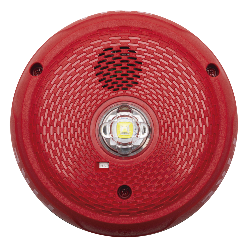 Sirena con Lámpara LED Estroboscópica / Montaje en Techo / Nivel de Candelas Seleccionable / Color Rojo / Nuevo Diseño Moderno y Elegante / Menor