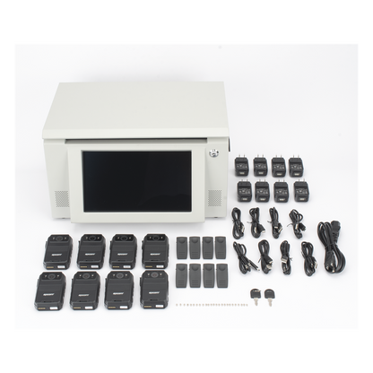 Kit de descarga simultanea para Bodycam | Estación de descarga XMRA8R3 | 8 X Bodycam XMRR3