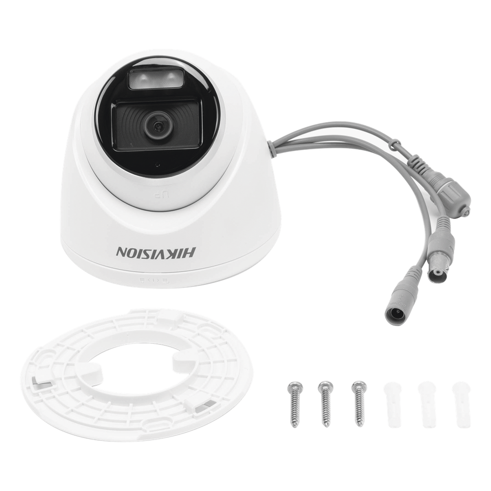 [ColorVu] Turret TURBOHD 3K (5 Megapixel) / Micrófono Integrado / Lente 3.6 mm / Imagen a Color 24/7 / 40 mts Luz Blanca / Exterior IP67 / dWDR / 4