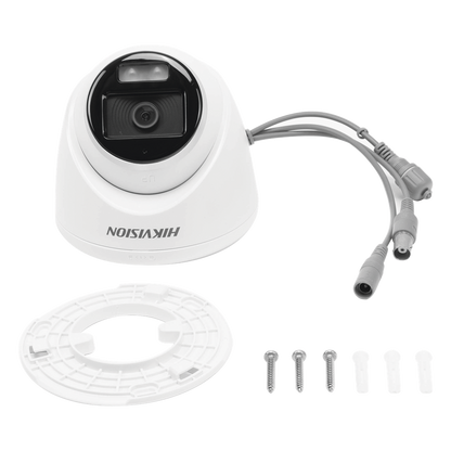 [ColorVu] Turret TURBOHD 3K (5 Megapixel) / Micrófono Integrado / Lente 3.6 mm / Imagen a Color 24/7 / 40 mts Luz Blanca / Exterior IP67 / dWDR / 4