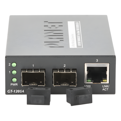 Convertidor de Medios con Doble Puerto SFP 1000BASE-FX/SX/LX y Puerto Ethernet 1000Base-T
