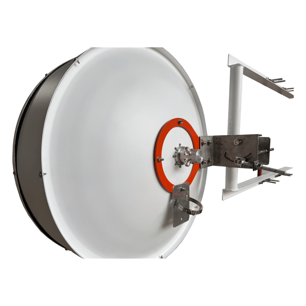 Antena Direccional / 2 ft / 5.9-7 GHz / Ganancia 32 dBi / SLANT de 45 ° y 90° / Incluye Jumpers con conector N-Macho a RPSMA / montaje y radomo