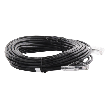 Cable de Parcheo Slim UTP Cat6A - 10 Metros (32.81 Pies) Negro, Diámetro Reducido (28 AWG)