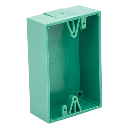 Caja trasera de montaje color verde para estaciones de parada STOPPER
