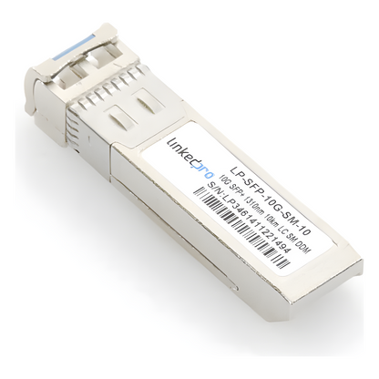 Transceptor Óptico SFP+ (Mini-Gbic) / Monomodo 1310 nm / 10 Gbps / 10GBASE-LR / Conectores LC/UPC Dúplex / DDM / Hasta 10 km