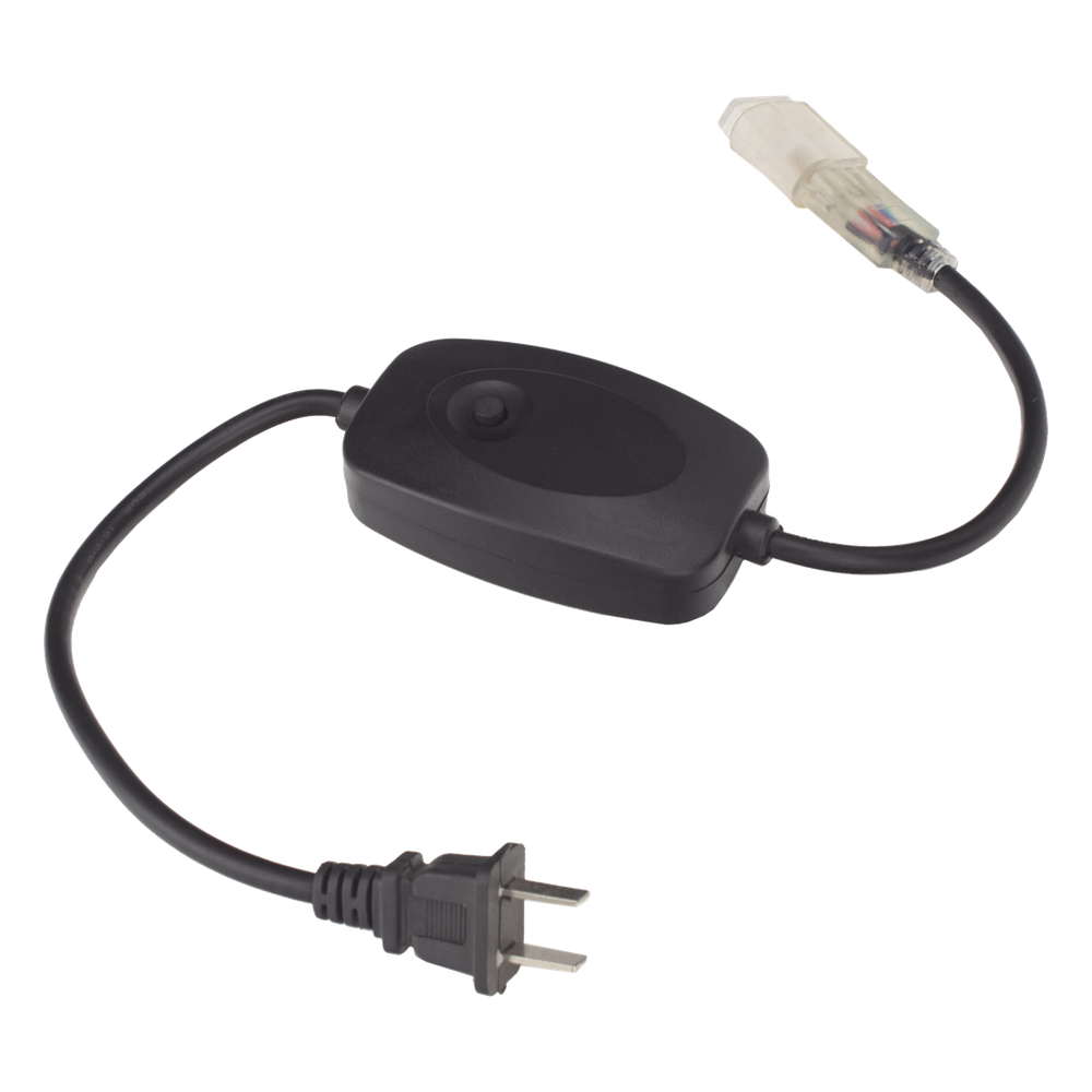 Adaptador de corriente con control de funciones manual, para manguerea Neón LED RGB JUML-5050-03.