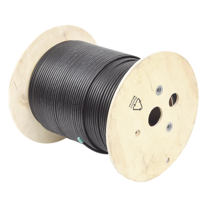 Bobina de Cable Planta Externa con Gel, de 4 Pares, Cat6A, Blindado F/UTP, Color Negro, 305 Metros (1000 Pies)
