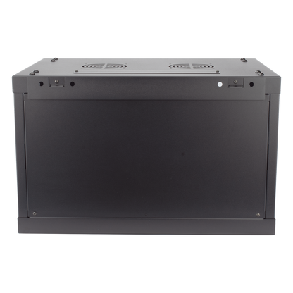 Gabinete para Montaje en Pared - Piso / Puerta de Cristal Templado / Cuerpo Fijo / 6 Unidades de Rack / 19" / Fabricado en Acero