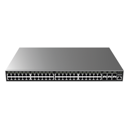 Switch Gigabit Administrable / 48 puertos 10/100/1000 Mbps + 6 Puertos SFP+ / Compatible con GWN Cloud.