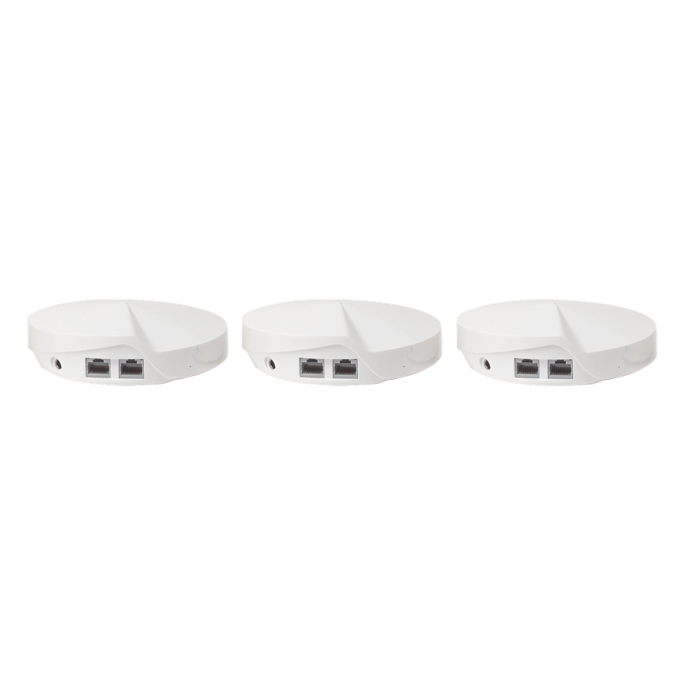 Kit 3 Routers Inalámbricos MESH Interior para Hogar / Doble Banda Wi-Fi 5 AC1300 Mbps / 2 Puerto Gigabit WAN/LAN / 4 Antenas Internas