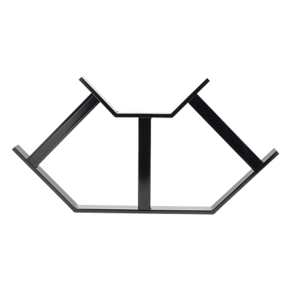Curva Horizontal de 90° para Escalera Tubular de 1.5" de Peralte y 12" de Ancho, Acabado con Pintura Epóxica Color Negro, Incluye Coples y Tornillería