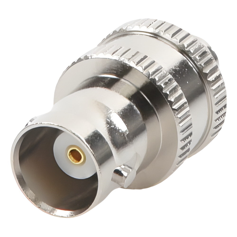 Adaptador en Línea de Conector BNC Hembra a SMA Hembra Corto / Celulares Motorola, Níquel/ Oro/ Teflón