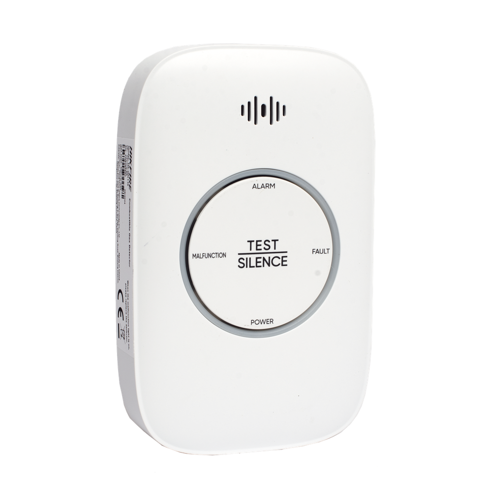 (HikFire) Detector de Gas LP Propano C3H8 / Alarma Temprana / Salida para cierre de Válvula y/o activación de Ventilador / Protección IP30 / Alarma