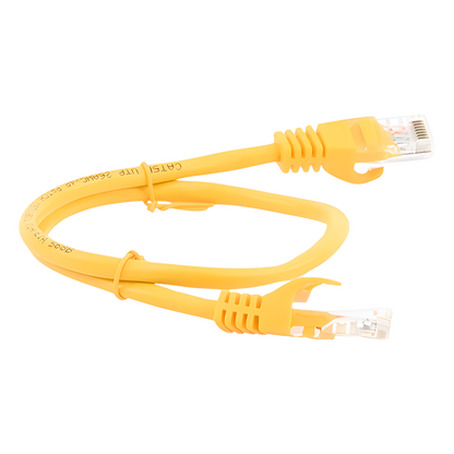Cable de Parcheo UTP Cat5e - 0.5 Metros (1.64 Pies) - Amarillo