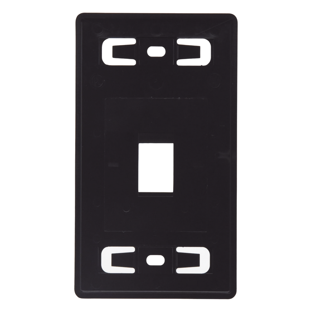 Placa de Pared Modular MAX, de 1 Salida, Color Negro