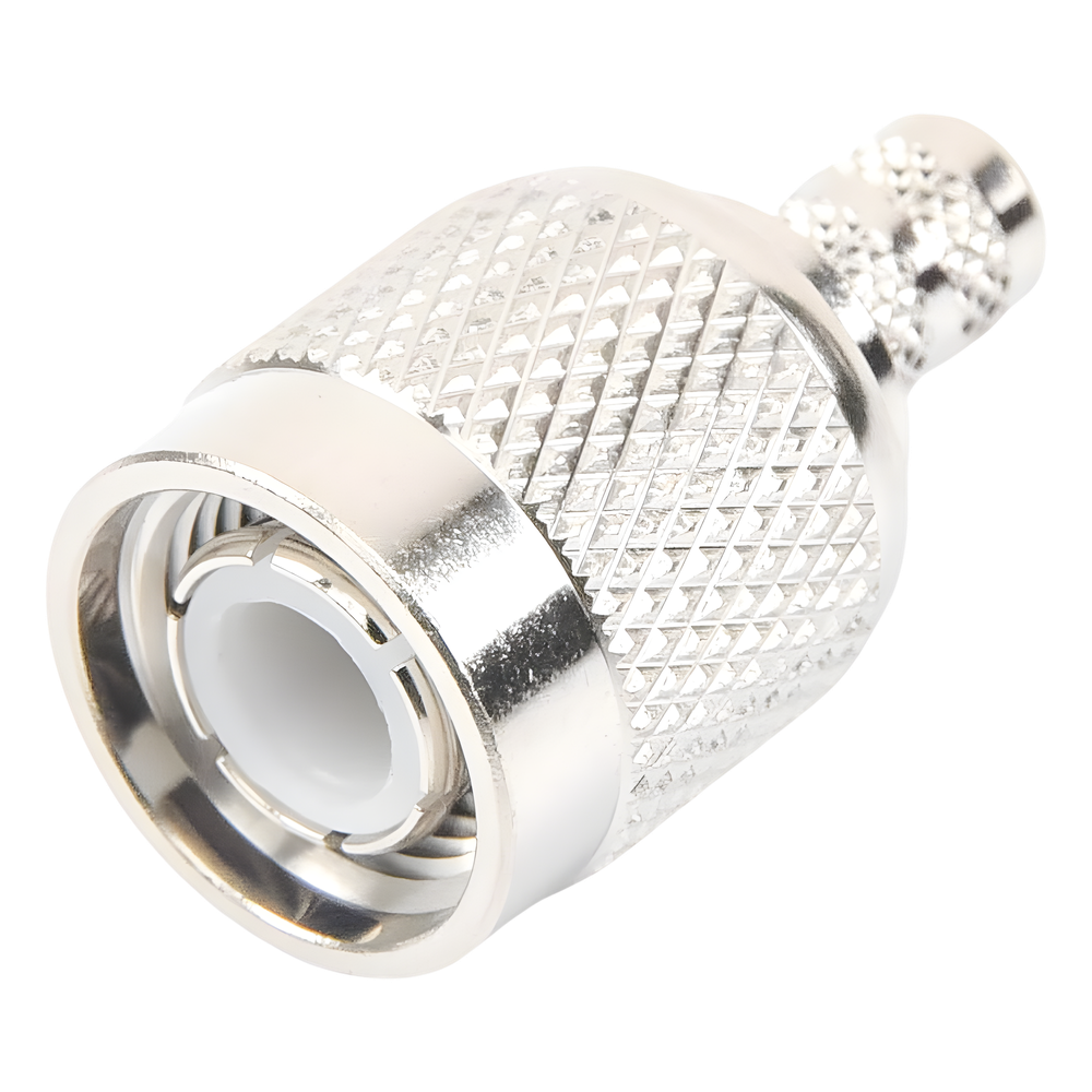 Conector TNC Macho de Anillo Plegable para Cables LMR-240, RG-8/X, 9258, Niquel/Oro/Delrin