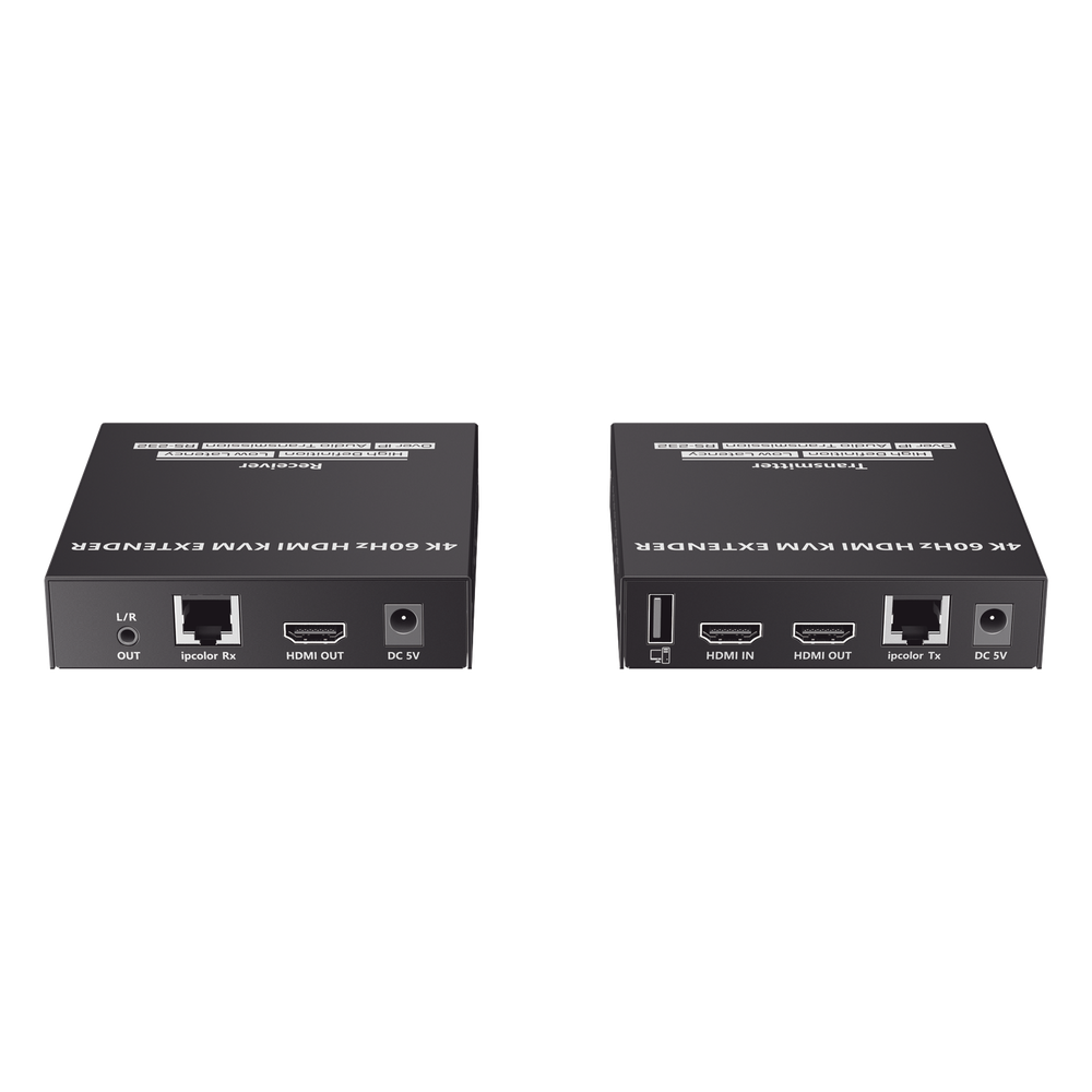 Kit Extensor KVM (HDMI y USB) hasta 120 metros | Transmite el Video y Controla tu DVR vía USB a distancia | Soporta resolución 4K @60Hz | Cat 6, 6a y