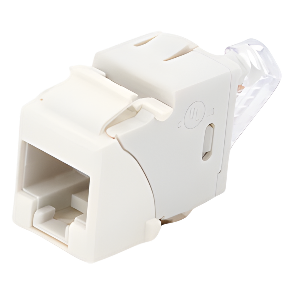 Jack Ultramax Cat6A, UTP, Tipo Keystone, Color Blanco, Punch Down