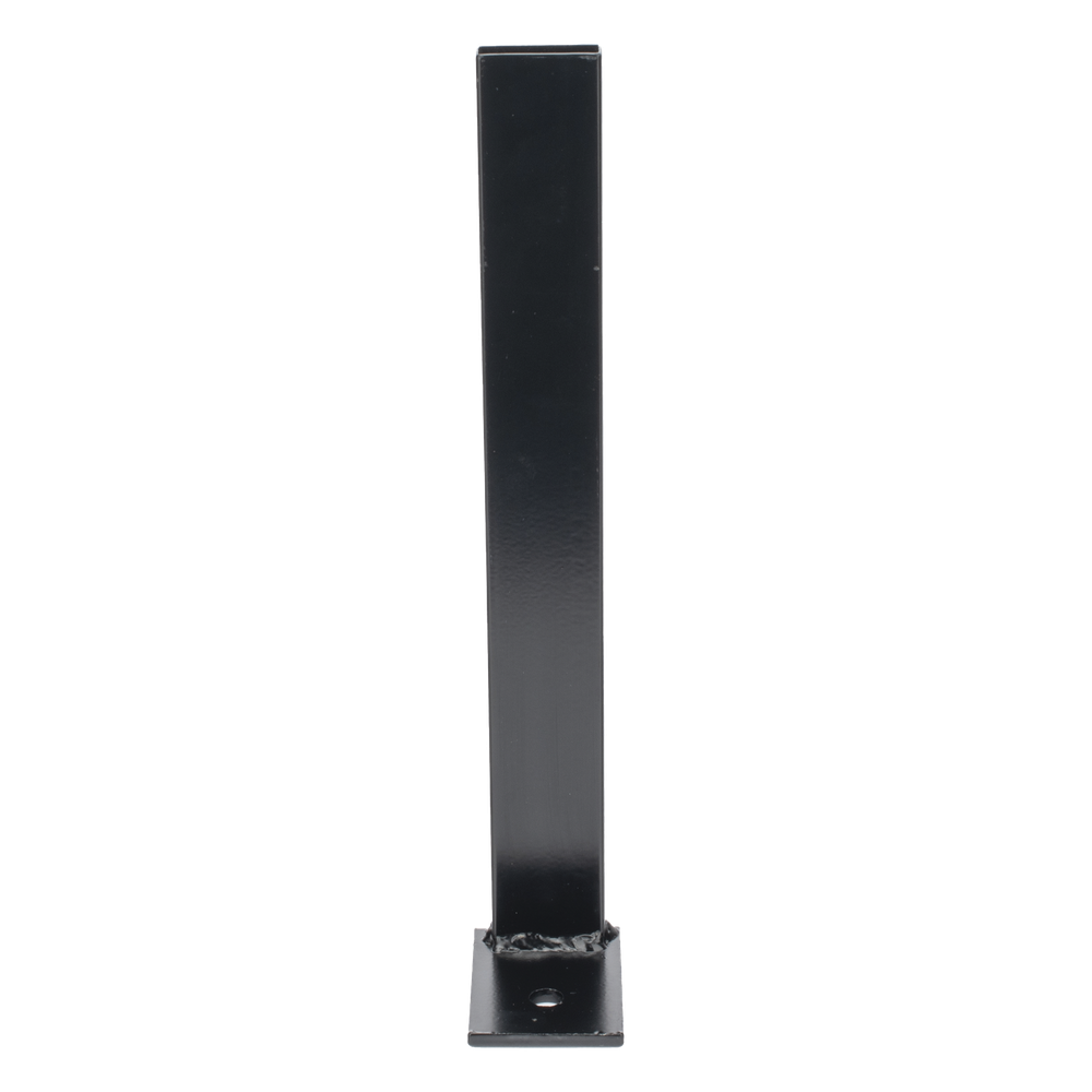 Pies Base para Escalera Tubular de 1.5" de Peralte × 12" de Ancho / Acero al Carbón / Pintura Epóxica Negra / Fijación al Suelo / Par de 2 Piezas