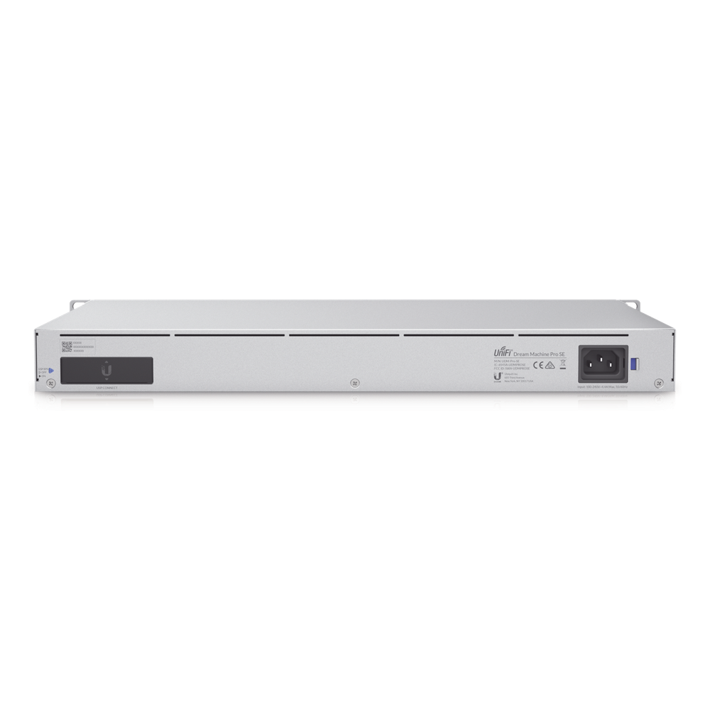 UniFi OS Console: Dream Machine Special Edition, 8 puertos LAN RJ45 con POE, 1 LAN SFP+, 1 WAN 2.5G RJ45 y 1 WAN SFP+, 128 GB de memoria interna.