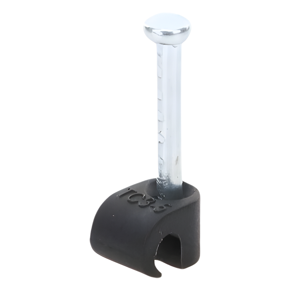 Grapa negra para Fibra óptica redonda de 3 mm (100pzs) (3101-00400)