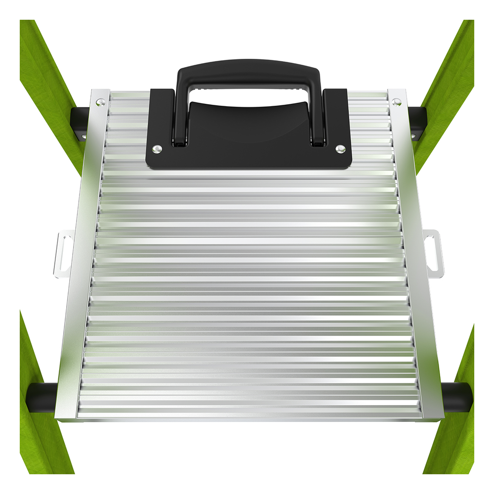 Escalera de Aluminio + Fibra de Vidrio de 1.8m con Soporte para Herramienta. !La Más Liviana del Mundo! (SKU:15406-001)
